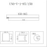 Шторка для ванны 85 см BELBAGNO UNO-V-1-85/150-C-Cr