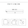 Шторка для ванны 90 см BELBAGNO UNO-V-1-90/150-C-Cr