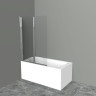Шторка на ванну BELBAGNO UNO-V-2-90/150-C-Cr