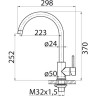 Смеситель для кухни BELBAGNO BB-LAM03-2-IN-NERO