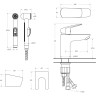Смеситель для раковины BELBAGNO DUE-LVM/HGN-CRM-W0