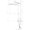 Смеситель для раковины BELBAGNO UNIQUE-LMC-CRM-W0