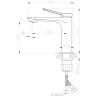Смеситель для раковины BELBAGNO UNIQUE-LVM-CRM-W0