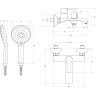 Смеситель для ванны BELBAGNO AURORA-VASM-CRM