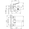 Смеситель для ванны и душа BELBAGNO ALBANO-VASM-CRM