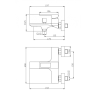 Смеситель для ванны и душа BELBAGNO LUCE LUC-VASM LUC-VASM-CRM хром