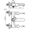 Смеситель для ванны и душа BELBAGNO TIARA TIA-VAS-CRM/TWIST
