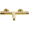 Смеситель для ванны и душа BELBAGNO UNO-VASM/DFS-ORO в комплекте с ручным душем, шлангом и держателем, золото