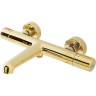 Смеситель для ванны и душа BELBAGNO UNO-VASM/DFS-ORO в комплекте с ручным душем, шлангом и держателем, золото