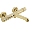 Смеситель для ванны и душа BELBAGNO UNO-VASM/DFS-ORO в комплекте с ручным душем, шлангом и держателем, золото