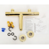 Смеситель для ванны и душа BELBAGNO UNO-VASM/DFS-ORO в комплекте с ручным душем, шлангом и держателем, золото