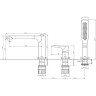 Смеситель на борт ванны BELBAGNO ANCONA ANCONA-BVD3-CRM