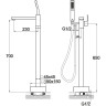 Смеситель напольный для ванны BELBAGNO ARLIE ARL-FMT-CRM