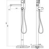 Смеситель напольный для ванны BELBAGNO UNO UNO-FMT-ORO