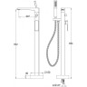 Смеситель напольный для ванны с душем BELBAGNO ARLIE ARL-FMTA-CRM