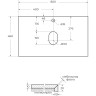 Столешница 80 см Marmo Nero Opaco BELBAGNO KEP-80-MNO-W0
