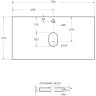 Столешница 91,6 см Bianco Opaco BELBAGNO KEP-90-BO-W0