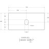 Столешница из керамогранита BELBAGNO KEP-100-GRN-W0 Granito 1016х468 без отверстия под смеситель
