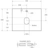 Столешница из керамогранита BELBAGNO KEP-60-GRN Granito 616х468
