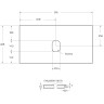 Столешница из керамогранита BELBAGNO KEP-90-GRN-W0 Granito 916х468 без отверстия под смеситель
