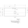 Столешница из керамогранита BELBAGNO KEP-120-MNO-W0 Marmo Nero Opaco 1204x462 без отверстия под смеситель