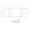 Столешница из керамогранита BELBAGNO KEP-140-2-MNO Marmo Nero Opaco 1404x462