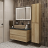 Тумба BELBAGNO KRAFT 100 со столешницей и накладной раковиной подвесная, KRAFT100RNN-KEPMNO-1084-H316-SET