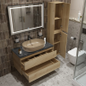 Тумба BELBAGNO KRAFT 100 со столешницей и накладной раковиной подвесная, KRAFT100RNN-KEPMNO-1084-H316-SET