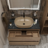 Тумба BELBAGNO KRAFT 100 со столешницей и накладной раковиной подвесная, KRAFT100RT-KEPMNO-1084-H316-SET