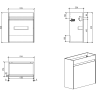 Тумба Bianco Lucido 45,4 см BELBAGNO PIETRA PIETRA MINI-460-1A-SO-BL-L