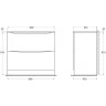Тумба Bianco Lucido 89,6 см BELBAGNO ACQUA ACQUA-900-2C-PIA-BL
