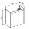 Тумба Bianco Opaco 49,4 см BELBAGNO KRAFT KRAFT MINI-500/260-1A-SO-BO-L