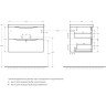 Тумба Crema Opaco 69,6 см BELBAGNO MARINO MARINO-700-2C-SO-CO-P