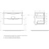 Тумба Nero Lucido 86,8 см BELBAGNO MARINO MARINO-CER-900-2C-SO-NL-P