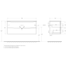 Тумба под раковину BELBAGNO MARINO MARINO-CER-N-1200-2C-SO-RR-P 119,6 см