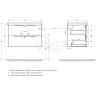 Тумба Rovere Bianco 76,2 см BELBAGNO MARINO MARINO-CER-800-2C-SO-WO-P