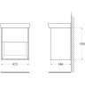 Тумба Rovere Scuro 47,3 см BELBAGNO NEON NEON-500-1C-SO-RS