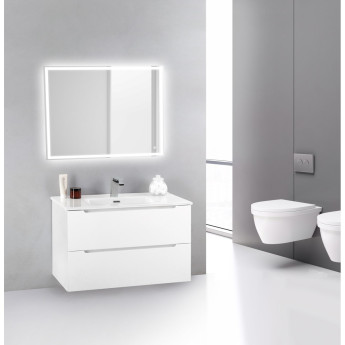 Тумба со столешницей и раковиной BELBAGNO ETNA100BL-KEPMCO-1302-SET