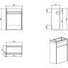 Тумба Stucco Cemento 39,4 см BELBAGNO PIETRA PIETRA MINI-400-1A-SO-SCM-L
