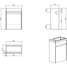 Тумба Stucco Cemento 39,4 см BELBAGNO PIETRA PIETRA MINI-400-1A-SO-SCM-R