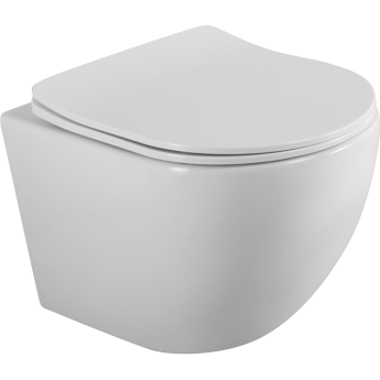 Унитаз подвесной BELBAGNO UNO 2.0 BB7306CHR/SC безободковый с сиденьем дюропласт soft close