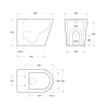 Унитаз приставной BELBAGNO FLAY-TOR BB1003CB-TOR/SC безободковый с сиденьем дюропласт soft close