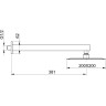 Верхний душ 250 мм BELBAGNO ROMANO ROM-SLD-CRM