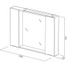Зеркальный шкаф 100x75 см Bianco Lucido BELBAGNO MARINO MARINO-SPC-1000/750-2A-BL-P