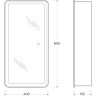 Зеркальный шкаф 40x80 см BELBAGNO MARINO SPC-MAR-400/800-1A-LED-TCH