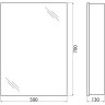 Зеркальный шкаф 50x70 см BELBAGNO SPC-1A-DL-BL-500