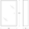 Зеркальный шкаф 50x80 см BELBAGNO MARINO SPC-MAR-500/800-1A-LED-TCH