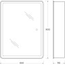 Зеркальный шкаф 60x80 см BELBAGNO MARINO SPC-MAR-600/800-1A-LED-TCH