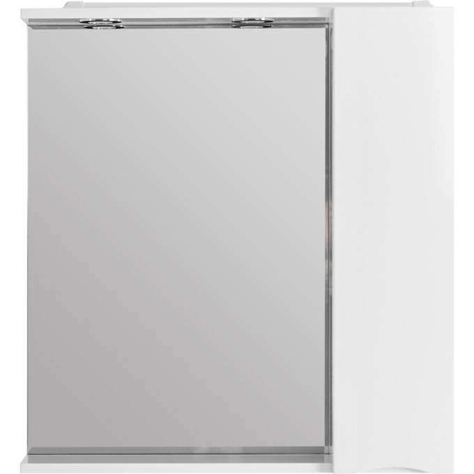 Зеркальный шкаф 70x75 см Bianco Lucido BELBAGNO MARINO MARINO-SPC-700/750-1A-BL-P-R
