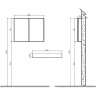 Зеркальный шкаф 80x70 см BELBAGNO SPC-2A-DL-BL-800